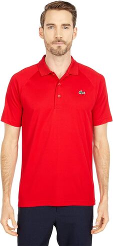 قميص بولو رياضي قصير للغاية بأكمام راجلان للرجال من Lacoste in Saudi Arabia