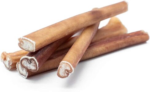 Bully Bunches Premium 12 Inch Thick Odor-Free Bully Sticks for Medium & Large Dogs - Long Lasting Chews for Oral Care - All Natural & Single Ingredient, 100% Beef Dog Treat, Rawhide Free (5 Pk) in Saudi Arabia