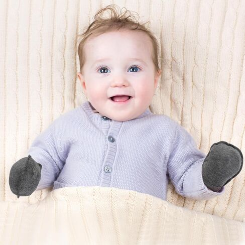 9 Pairs Newborn Baby Boys Girls Mittens 0-6 Months Infant Toddler Mittens No Scratch Solid Color Gloves in Kuwait
