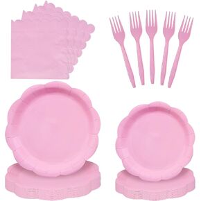 96 Pieces "He is Risen" Easter Day Tableware Set Party Supplies - Religious Theme Disposable Dinnerware with Paper Plates, Napkins, Forks for Spring Resurrection Christian Celebration Favors in Kuwait