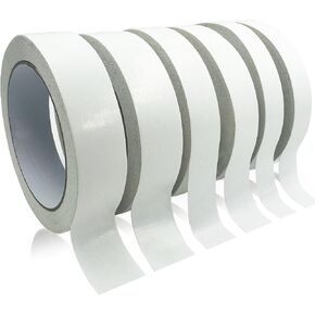 Double Sided Tape for Crafts, Double-Sided Tape for Arts, Scrapbook Supplies, Photography, Gifts Box, Scrapbooking, Card Making, Paper Backing, Tear-by-Hand, 6 Roll Heavy Duty Multi-Size Adhesive Tape in Saudi Arabia