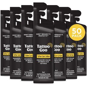 Tattoo Goo Aftercare Lotion Soothing, Color Brightening Skin Moisturizer - Healing Treatment with Olive Oil, Healix Gold + Panthenol - Vegan, Cruelty-Free, Petroleum-Free, Lanolin-Free - 2 oz in Saudi Arabia