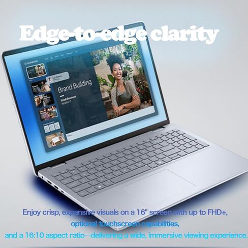 Dell Inspiron 16 5635 Laptop - AMD Ryzen 7-7730U, QHD 16 inch, 16GB LPDDR4x RAM, 1TB SSD, AMD Radeon Graphics, Windows 11 Home, 1 Year Premium Support - Platinum Silver in Saudi Arabia