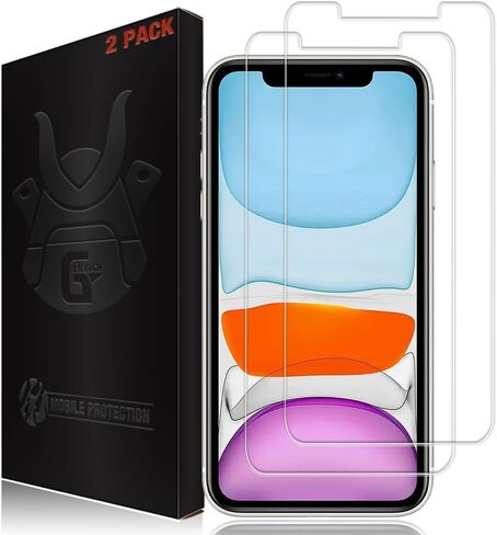 G-Armor 2 Pack Screen Protector for iPhone 12 and iPhone 12 Pro - Tempered Glass Screen Saver, Phone Case Friendly, Lifetime Replacement, Protective Screen Cover for 6.1 Inch iPhones in Kuwait