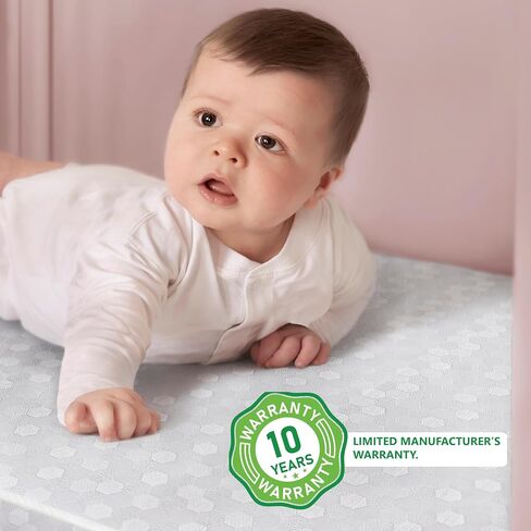Snooze Crib & Toddler Mattress, Extra Firm Thermo-Bonded Core, Greenguard Gold Certified in Saudi Arabia