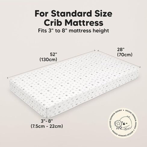 2-Pack Bamboo Crib Sheets for Boys, Girls - Jersey Fitted Crib Sheet, Organic Baby Crib Sheets Neutral, Crib Mattress Sheet, Toddler Bed Sheets, Baby Sheets for Crib, Unisex Crib Fitted Sheet (Khaki) in Saudi Arabia