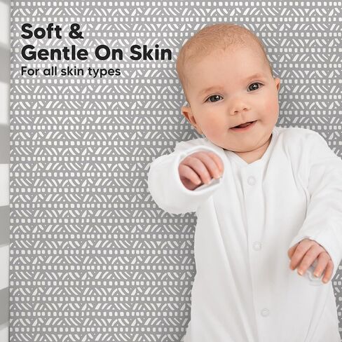 2-Pack Bamboo Crib Sheets for Boys, Girls - Jersey Fitted Crib Sheet, Organic Baby Crib Sheets Neutral, Crib Mattress Sheet, Toddler Bed Sheets, Baby Sheets for Crib, Unisex Crib Fitted Sheet (Khaki) in Saudi Arabia