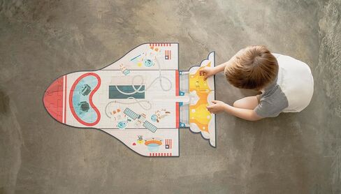 Chuckle & Roar - Spaceship Puzzle - Engaging and Educational Puzzles for Kids - Larger Pieces Designed for Preschool Hands - 50 PC Floor Puzzle in Saudi Arabia