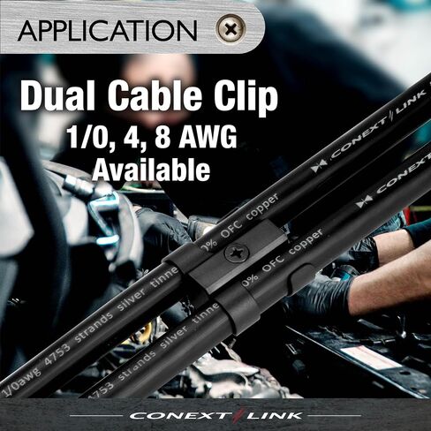 CCD0-4 Dual Cable Clip Clamp Fastening Wire Management 4 Pack (Dual 1/0 Gauge) in Kuwait