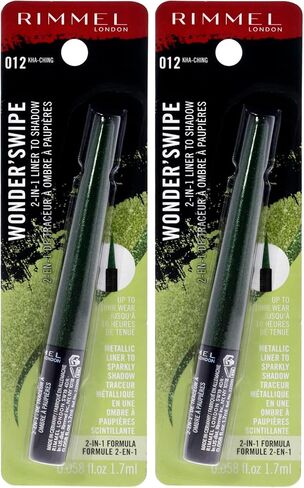 Rimmel London Wonder Swipe 2-in-1 Liner to Shadow - 004 So Savage Eyeliner Women 0.06 oz in Kuwait