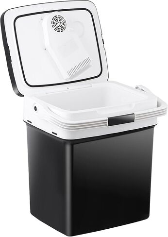 ZENY Mini Fridge Electric Cooler and Warmer for Car- 12V DC Car Refrigerator with Automatic Locking Handle, 28 Quart Portable Car Fridge for Travel and Camping in Saudi Arabia