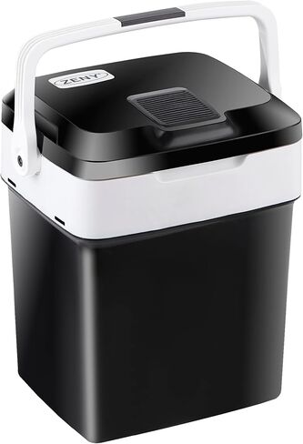 ZENY Mini Fridge Electric Cooler and Warmer for Car- 12V DC Car Refrigerator with Automatic Locking Handle, 28 Quart Portable Car Fridge for Travel and Camping in Saudi Arabia