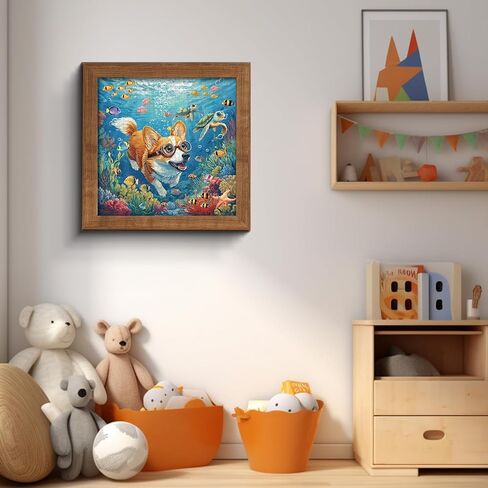 PICKFORU Cute Dog Puzzles for Adults 1000 Pieces and up, Corgi Puppy Puzzle Flower Puzzles for Adults, Funny Animals Puzzles as Art Wall Decor in Kuwait