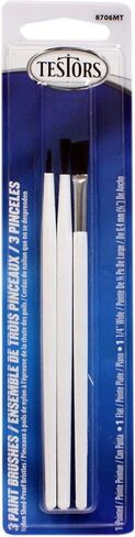 Testors Premium 3-Pack Round Sable Paint Brushes, Colors Vary in Saudi Arabia