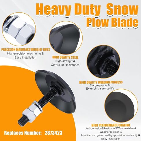 Podoy Snow Plow Blade Heavy Duty Skid Shoes for Compatible with Polaris Ranger Razor Sportsman Magnum ATV/UTV 2873423 (Pack of 2) in Saudi Arabia
