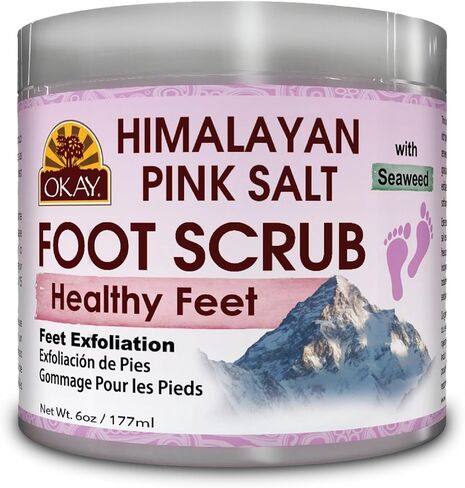 OKAY Pure Naturals Pink Salt Foot Scrub 6oz in Kuwait
