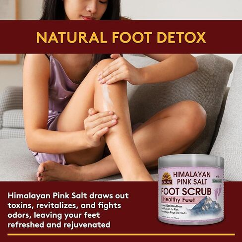 OKAY Pure Naturals Pink Salt Foot Scrub 6oz in Kuwait