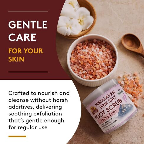 OKAY Pure Naturals Pink Salt Foot Scrub 6oz in Kuwait