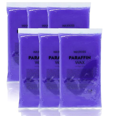 عبوة شمع البارافين الطبيعي لحمامات البارافين، 6 عبوات من كتل البارافين برائحة اللافندر، مرطب لليدين والقدمين. شمع البارافين منخفض الذوبان لتخفيف آلام التهاب المفاصل والترطيب العميق in Saudi Arabia