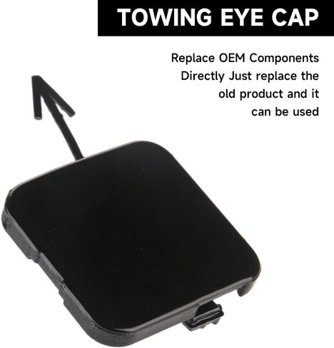 Rear Bumper Tow Hook Cover Cap for Infiniti Q50 2.0L L4 - Gas, 3.0L V6 - Gas, 3.5L V6 - Electric/Gas 2014-2017 | Durable and Sturdy | 85071-4GA0A | Tow Hook Eye Hole Cover Cap - Gray in Saudi Arabia