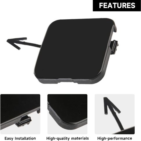 Rear Bumper Tow Hook Cover Cap for Infiniti Q50 2.0L L4 - Gas, 3.0L V6 - Gas, 3.5L V6 - Electric/Gas 2014-2017 | Durable and Sturdy | 85071-4GA0A | Tow Hook Eye Hole Cover Cap - Gray in Saudi Arabia