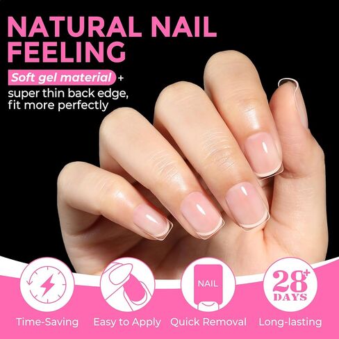 UNA GELLA Extra Short Square Fake Nails XS 216pcs Pre-shape Extra Short Square Press on Nails Extra Short Square Gel Tips for Full Cover Acrylic Short Square Nails False Nails For Nail Extension Home DIY Salon 12 Sizes Gelly Tips in Kuwait