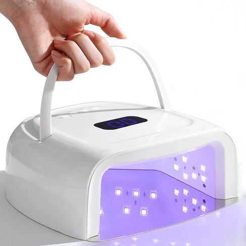 60W Rechargeable UV LED Nail Lamp, Faster Wireless Nail Dryer Gel Polish Light 42 Beads & Portable Handle, Professional Curing Lamp For Fingernail and Toenail, Auto Sensor & Quick Dry Nail Machine in Kuwait