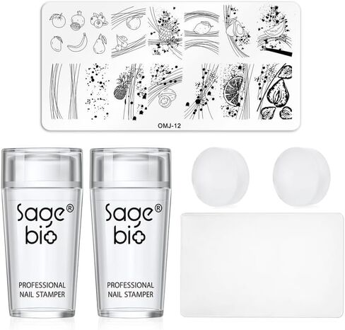SAGEBIO مسمار الفن الختام واضح سيليكون الأظافر ختم هلام مع مكشطة شفافة مرئية الجسم لتقوم بها بنفسك مانيكير مسمار أداة فنية أ in Saudi Arabia