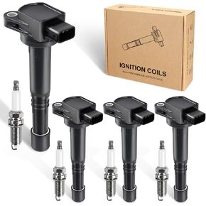 TXROMTZ Ignition Coil Pack Set of 4 Compatible with Toyota Chevrolet Pontiac Geo Corolla Matrix MR2 Celica GT Prizm Vibe 1999-2008 Replacement for UF247 UF315 C1249 1ZZFE 9091902239 in Kuwait