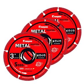 3 Cut Off Wheel Cutting Discs 3 inch Diamond Blade Cut Off Wheel for Metal Angle Grinder Discos para Cortar Metal 3Pack in Saudi Arabia