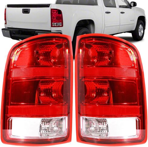 مصباح خلفي Nakuuly متوافق مع 2007-2014 GMC Sierra 1500 2500HD 3500HD الجانب الأيمن للركاب الضوء الخلفي مجموعة إشارة الفرامل مع لمبة # 25958485 GM2801208 in Kuwait