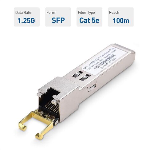 كابل مهم 10GBASE-T 10 جيجابت SFP+ إلى RJ45 وحدة إرسال واستقبال إيثرنت نحاسية لمعدات Cisco وUbiquiti وTP-Link وHuawei وMikrotik وNetgear وSupermicro in Kuwait