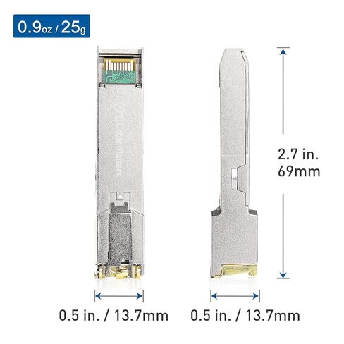 كابل مهم 10GBASE-T 10 جيجابت SFP+ إلى RJ45 وحدة إرسال واستقبال إيثرنت نحاسية لمعدات Cisco وUbiquiti وTP-Link وHuawei وMikrotik وNetgear وSupermicro in Kuwait