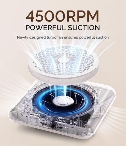 MelodySusie Nail Dust Collector,SproF Professional 4500 RPM Nail Vacuum Fan Vent Dust Collector with 3 Suction,Touch Control,Powerful Suction Nail Tech Tools Manicure Accessories for Nail Salon,Home in Kuwait