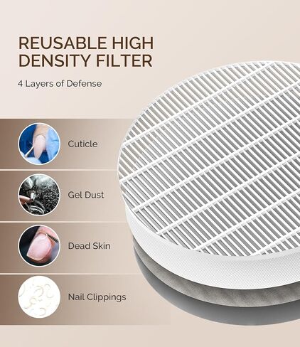 MelodySusie Nail Dust Collector,SproF Professional 4500 RPM Nail Vacuum Fan Vent Dust Collector with 3 Suction,Touch Control,Powerful Suction Nail Tech Tools Manicure Accessories for Nail Salon,Home in Kuwait