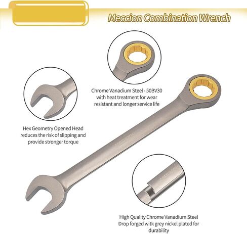 وجمع مفتاح وجمع 1-1/16 بوصة SAE مفتوحة نهاية مفتوح مفتاح الربط - SPENNER من الدرجة الصناعية مع رمادي مطلي بالنيكل in Kuwait