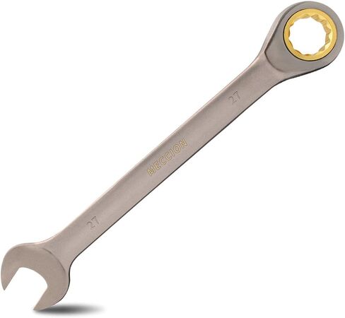 Combination Wrench 1-1/16 Inch SAE Open End Ratcheting Wrench - Industrial Grade Gear Spanner with Grey Nickle Plated in Kuwait