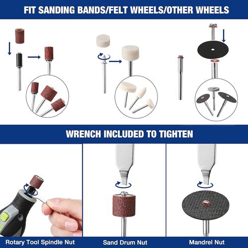 WORKPRO 530-Piece Rotary Tool Accessory Kit, Rotary Tool Bits for Easy Cutting, Grinding, Sanding, Polishing, Cleaning, Drilling, Carving and Engraving in Saudi Arabia