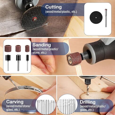 WORKPRO 530-Piece Rotary Tool Accessory Kit, Rotary Tool Bits for Easy Cutting, Grinding, Sanding, Polishing, Cleaning, Drilling, Carving and Engraving in Saudi Arabia