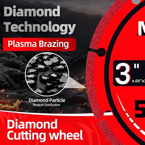 3 Cut Off Wheel Cutting Discs 3 inch Diamond Blade Cut Off Wheel for Metal Angle Grinder Discos para Cortar Metal 3Pack in Saudi Arabia