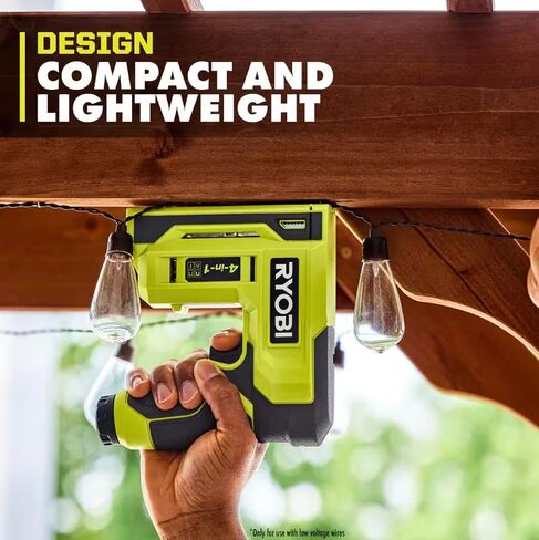 Ryobi USB Lithium 4-in-1 Stapler/Nailer Kit ، اللاسلكي مع بطارية 3AH ، 600+ من المواد الغذائية لكل شحنة ، مؤشر LED ، دليل الدقة in Saudi Arabia