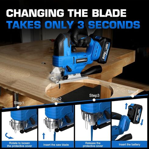 منشار رقصة متوافق مع بطارية Makita 20V كحد أقصى ، محرك بدون فرش ، بانوراما من اللاسلكي ، 3200 SPM ، السكتة الدماغية 25 ملم ، مسار 4 مراحل ، ميل يمين 45 درجة ، ضوء LED ، تغييرات خالية من الأدوات in Kuwait