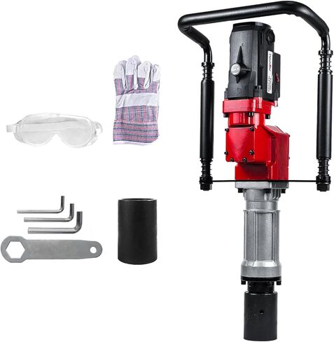 HARMER DRAVER HARMER 2200W ELECTRY T POST DRIVER ، سائق كومة محمولة 110 فولت ، 2100 BPM طاقة كافية ، مثالية لموقع البناء على السياج ، أسوار المزرعة ، شتلات الغابات in Kuwait