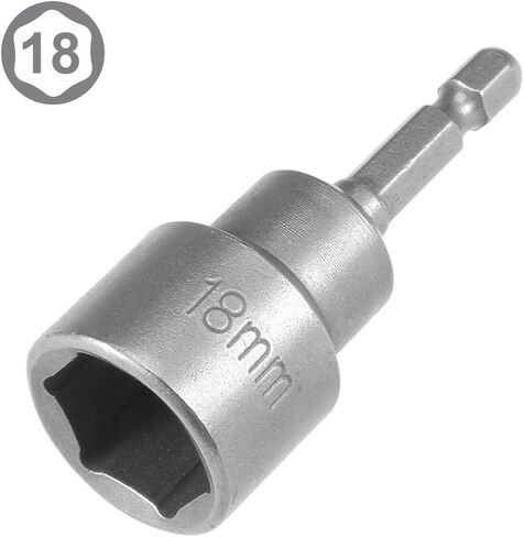 uxcell 1/4 "Quick-Change Hex Shank 17mm Magnetic Nut Setter Driver بتات ، طول 65 مم ، مقياس القياس in Saudi Arabia