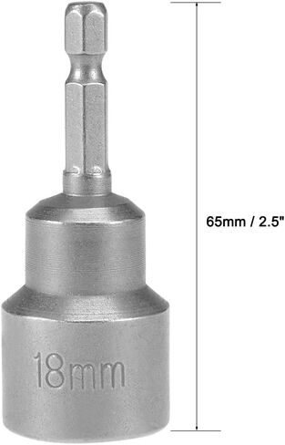 uxcell 1/4 "Quick-Change Hex Shank 17mm Magnetic Nut Setter Driver بتات ، طول 65 مم ، مقياس القياس in Saudi Arabia