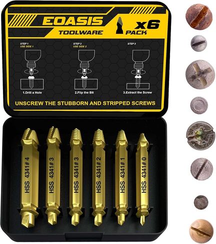 Gifts for Men – Stripped Screw Extractor Set – Father’s Day Gifts from Wife, Daughter, & Son – Easy Out Extractor Set for Nuts, Screws & Bolts – Perfect Husband & Birthday Gifts (Pack of 10) in Saudi Arabia