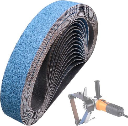 15 Pack 1-1/2 x 30" Zirconia Sanding Belts for Pipe Belt Sander, 1-1/2x30 Inch Sander Belts for Pipe Tube Polisher Sander, 1.5" x 30" Zirconia Metal Grinding Sand Belts for Polishing, 80 Grit in Kuwait