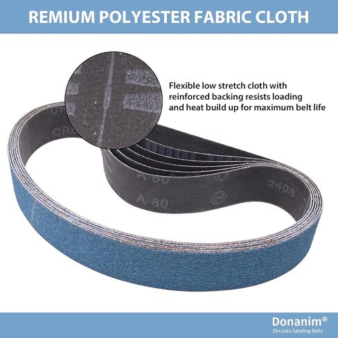 15 Pack 1-1/2 x 30" Zirconia Sanding Belts for Pipe Belt Sander, 1-1/2x30 Inch Sander Belts for Pipe Tube Polisher Sander, 1.5" x 30" Zirconia Metal Grinding Sand Belts for Polishing, 80 Grit in Kuwait