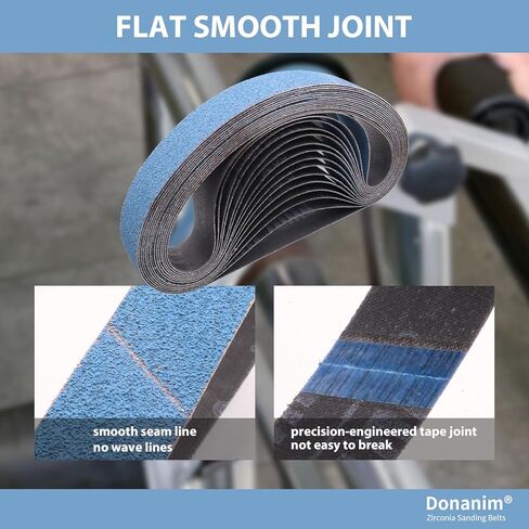 15 Pack 1-1/2 x 30" Zirconia Sanding Belts for Pipe Belt Sander, 1-1/2x30 Inch Sander Belts for Pipe Tube Polisher Sander, 1.5" x 30" Zirconia Metal Grinding Sand Belts for Polishing, 80 Grit in Kuwait