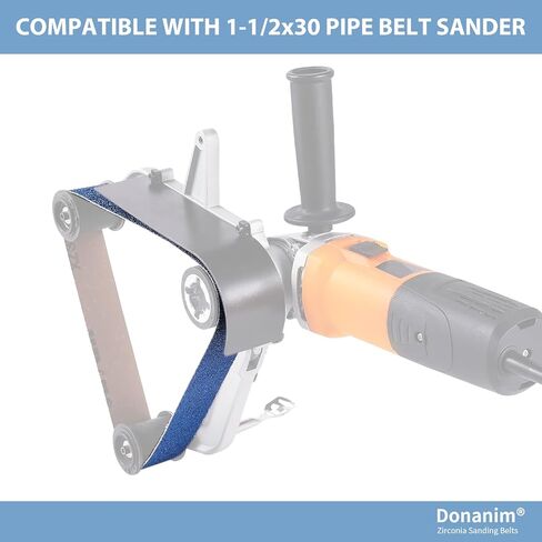 15 Pack 1-1/2 x 30" Zirconia Sanding Belts for Pipe Belt Sander, 1-1/2x30 Inch Sander Belts for Pipe Tube Polisher Sander, 1.5" x 30" Zirconia Metal Grinding Sand Belts for Polishing, 80 Grit in Kuwait